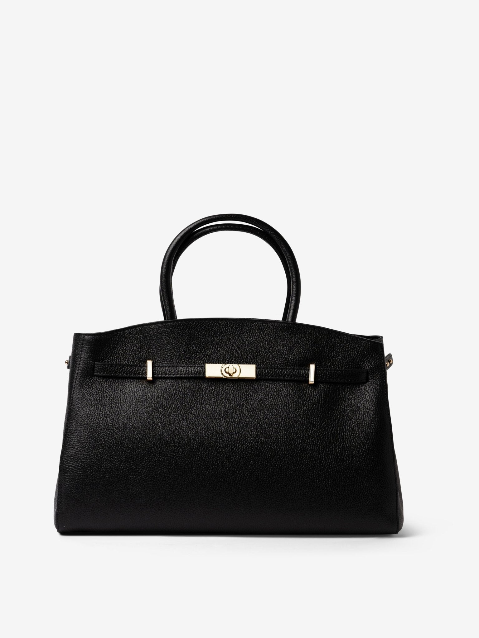 TOTE DIVA in Pelle Dollaro Jet Black
