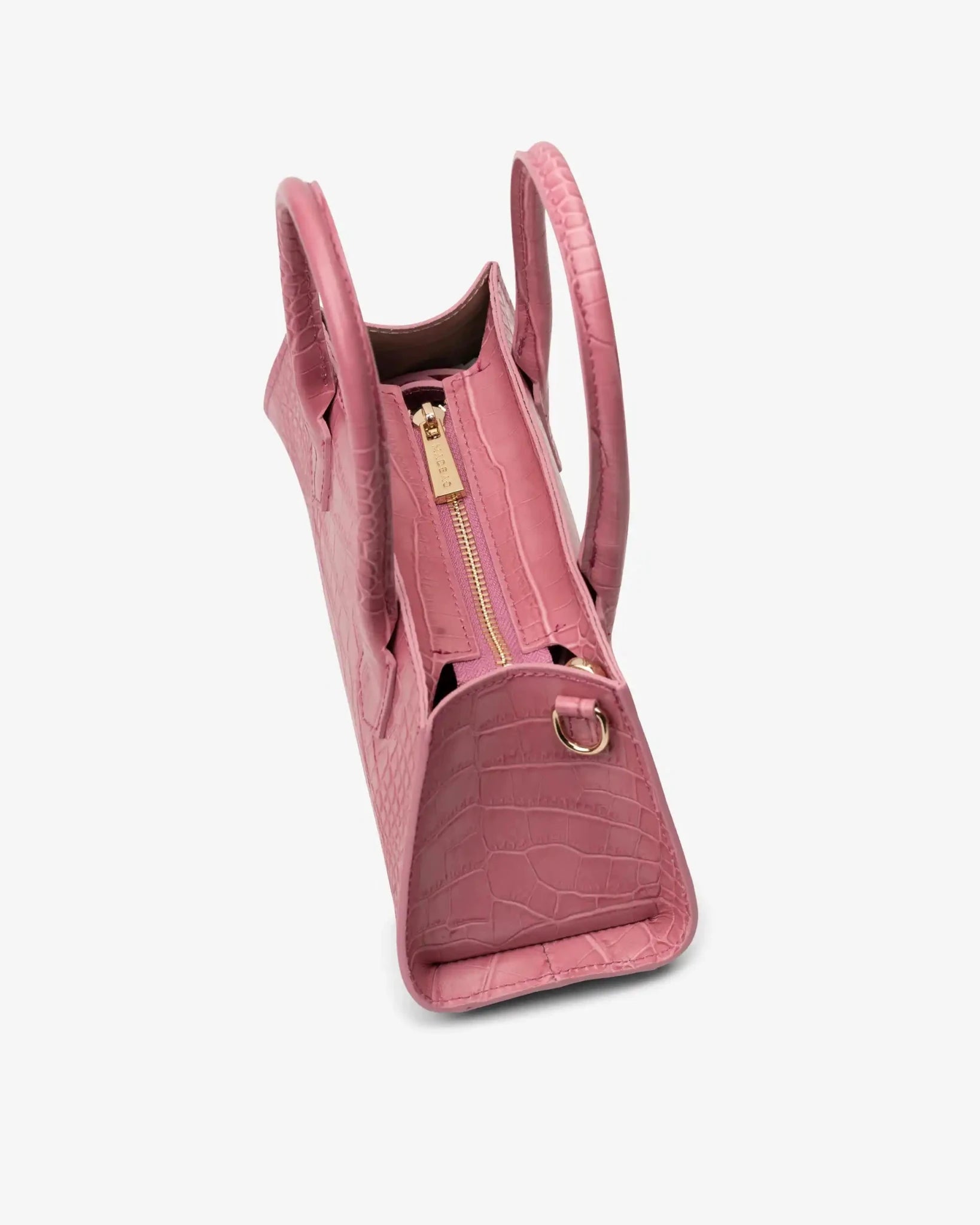 Borsa Small Bassotto Croc rosa dimensioni e altezza del prodotto
