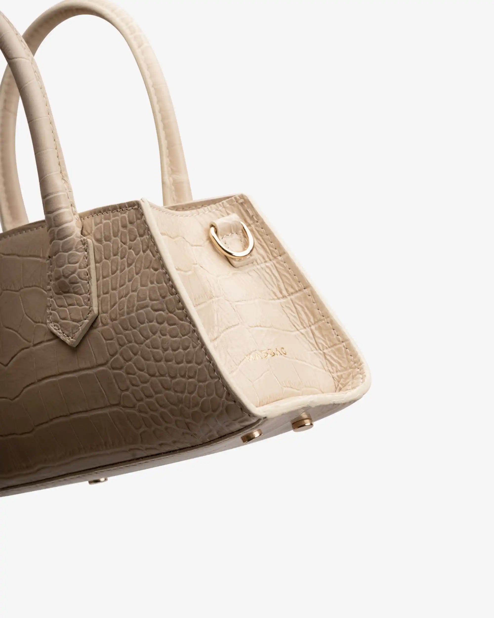 Small Bassotto en Piel Croc Beige