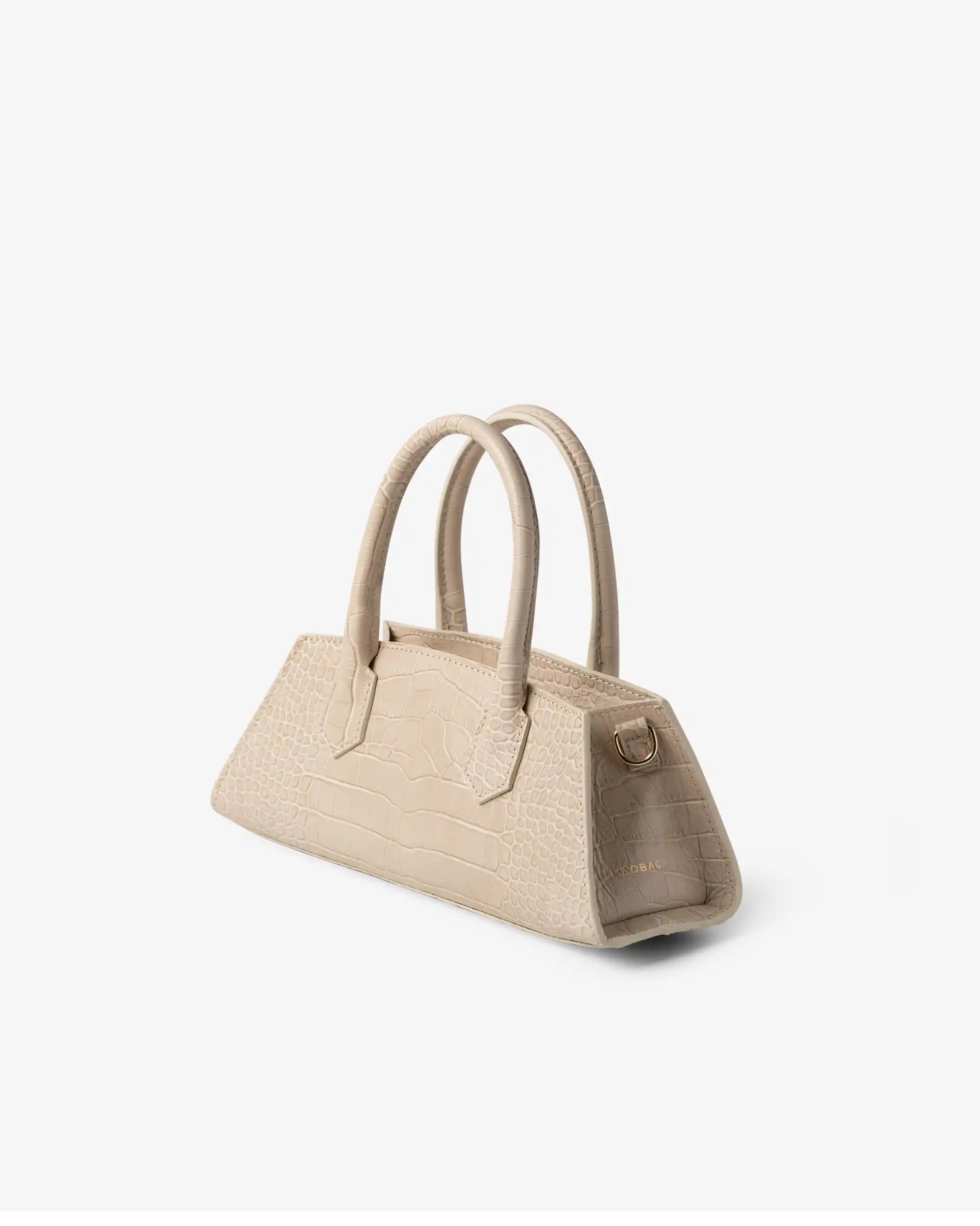 Small Bassotto en Piel Croc Beige