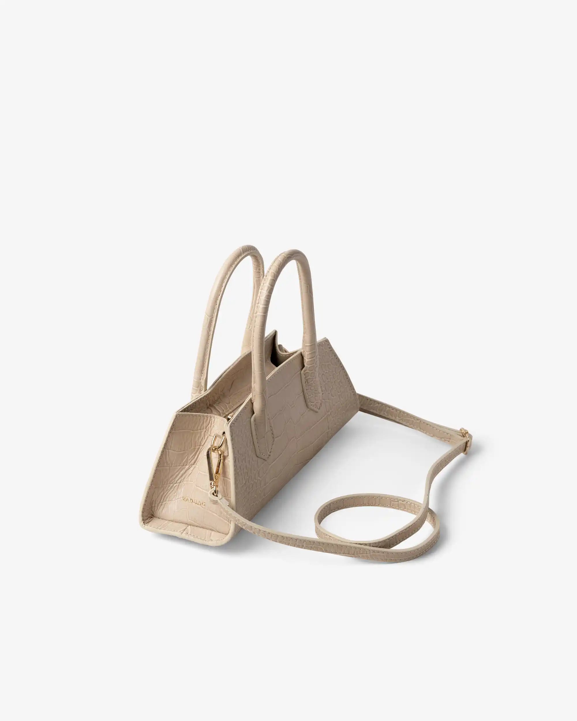 Small Bassotto en Piel Croc Beige