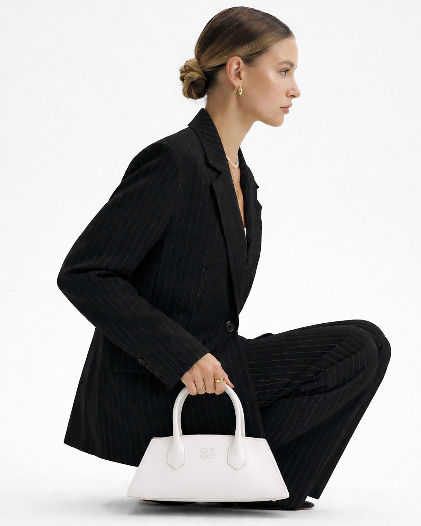 Small Bassotto in Pelle Cloud Dancer